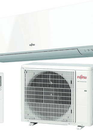 Aire acondicionado - Fujitsu ASY25UI-KMCC, Split 1x1, 2150 fg/h, 2752 kcal/h, Inverter, Bomba de calor, Blanco