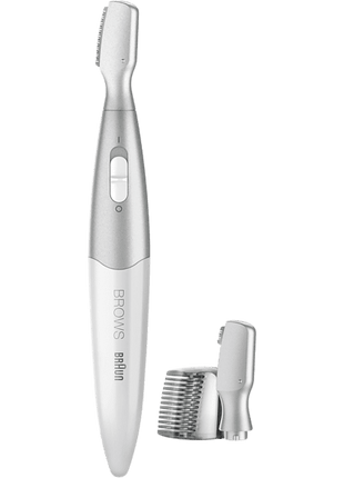 Afeitadora - Braun FG1106, Para cejas, Autonomía 120 min, Blanco/Gris
