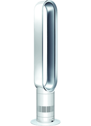 Ventilador de torre - Dyson AM07 Cool, Sin aspas, Air Multiplier, Mando a distancia, Blanco, Plateado