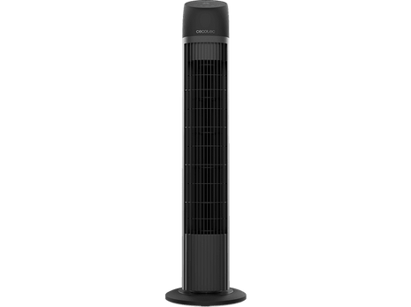 Ventilador de torre - Cecotec EnergySIlence 8050 SkyLine Smart, 45 W, 3 velocidades, 70º oscilación, Mando a distancia, Temporizador, Negro