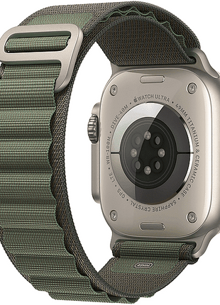 APPLE Watch Ultra (2022), GPS + Cellular, 49 mm, Caja de titanio, Cristal de zafiro, Verde + Adaptador de corriente, USB-C de 20 W
