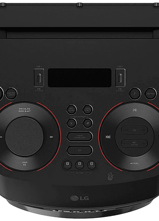 Altavoz Bluetooth - LG RNC9, Luces Multi Color, Efectos DJ. Función karaoke. Efectos de Voz, Negro