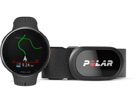 Sports watch - Polar Pacer Pro, 1.2", 265 mAh, 35h autonomy, Bluetooth, GPS, Heart rate, Touch, Black