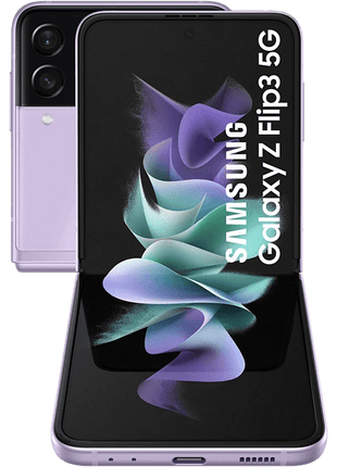 Móvil - Samsung Galaxy Z Flip3 5G, Lavanda, 128GB, 8GB RAM, 6.7"FHD, Snapdragon888, 3300mAh, Android