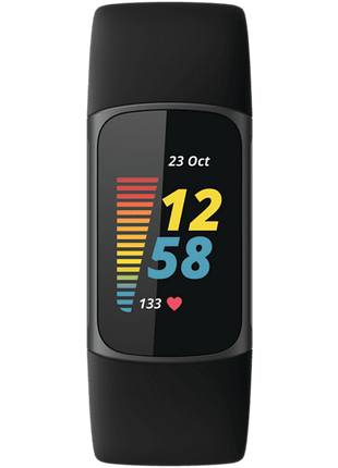Activity tracker - Fitbit Charge 5, Platinum Black, 13 - 21 cm, 1.04", GPS, BT LE, ECG, NFC, SpO2