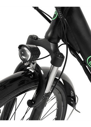 Bicicleta eléctrica - Youin You-Ride Los Angeles, 250W, 25km/h, Shimano de 7 vel., 26", Pantalla, Negro