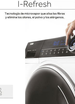 Lavadora secadora - Haier I-Pro Series 7 HWD100-B14979S, 10kg+6kg, 1400rpm, Direct Motion, Blanco