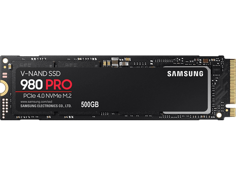 Disco duro SSD 500 GB - Samsung MZ-V8P500BW, PCIe Gen 4.0 x4, NVMe 1.3c, 7000 MB/s, Negro