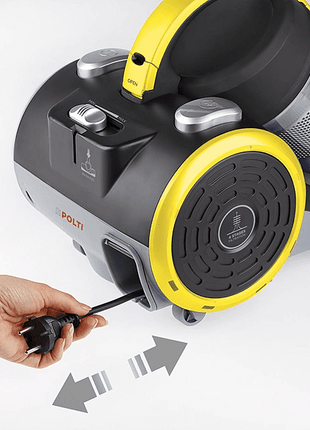 Bagless vacuum cleaner - Polti Forzaspira C115_PLUS, 800 W, 2 l, Cyclonic, HEPA filter, Yellow