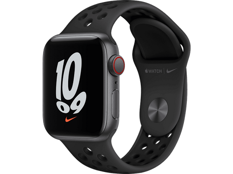 Apple Watch Nike SE (2021), GPS+CELL, 40 mm, Caja aluminio en gris espacial, Correa Nike Sport antracita/negro