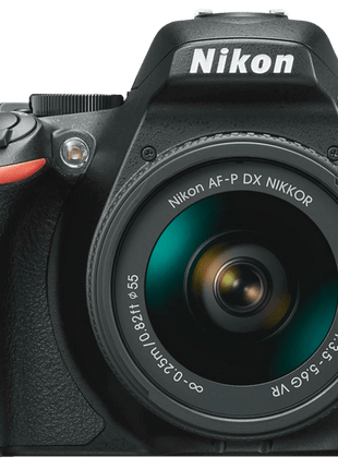 Cámara Réflex - Nikon D5600, Sensor CMOS, 24.2 MP, Vídeo Full HD + Objetivo AF-P DX 18-55mm VR
