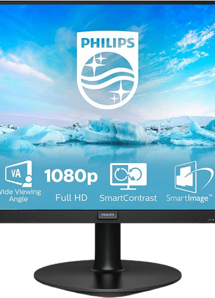 Monitor - Philips 221V8, 21.5"FHD, 4 ms, 75 Hz, SmartContrast, Mod EasyRead, LowBlue Mode, Negro