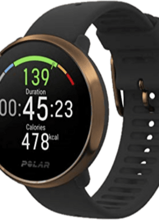 Reloj deportivo - Polar Ignite, Funciones salud, GPS, Frecuencia cardíaca, 5 días, Negro + Correa naranja