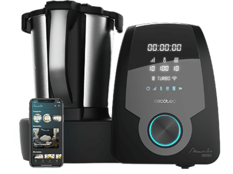 Kitchen robot - Cecotec Mambo 10090, 30 functions, 10 speeds, Black