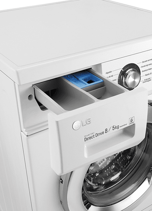Lavadora secadora - LG F4J3TM5WD, 8 kg/5 kg, 1400 rpm, Motor Inverter, Smart Diagnosis, Blanco