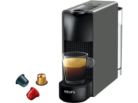 Cafetera de cápsulas - Nespresso® Krups XN110B Essenza Mini, 19 bares, Gris