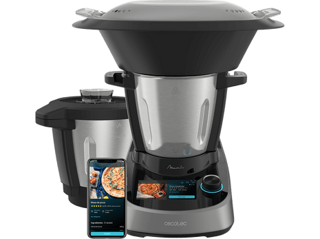 Robot de cocina - Cecotec Mambo Touch con Jarra Habana, 1600W, 3.3 l, 37 Funciones, SoftScreen TFT 5”, Negro