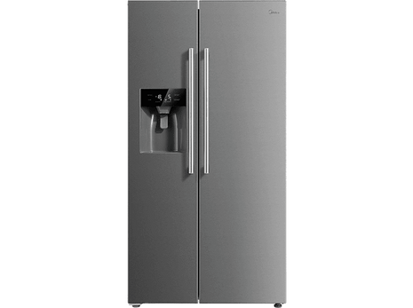 Frigorífico americano - Midea MDRS681FGE02I, 176.5 cm, 520 litros, Freeze Technology, Hielo, Gris
