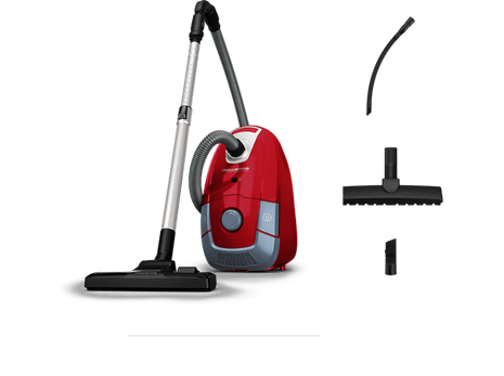 Bagged vacuum cleaner - Rowenta Power XXL RO3154EA, Up to 900 W, 4.5 L, Action radius 12 m, Red