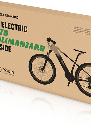 Bicicleta eléctrica - Youin You-Ride Kilimanjaro, 250W, 25km/h, Shimano de 8 vel., Talla M, 29", Pantalla, Negro