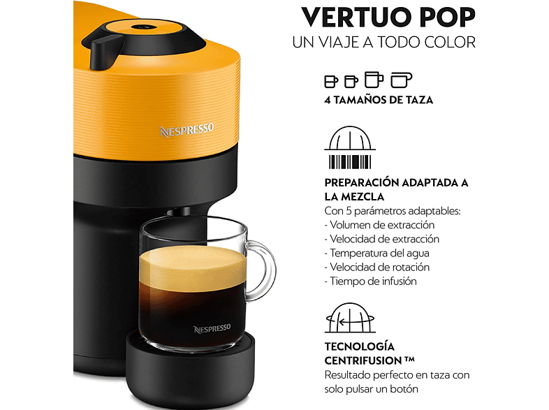 Cafetera de cápsulas Nespresso Krups Vertuo Pop para cápsulas Nespresso  Vertuo