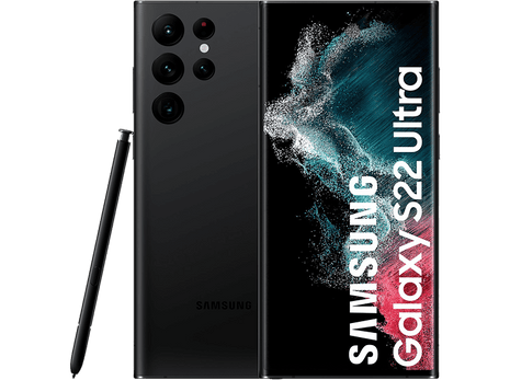 Móvil - Samsung Galaxy S22 Ultra 5G, Black, 512 GB, 12 GB RAM, 6.8" QHD+, Exynos 2200, 5000 mAh, Android 12