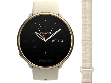 Sports watch - Polar Ignite 2, 1.2", 165 mAh, 20h autonomy, IPS TFT, Bluetooth, GPS, Heart rate, Gold + Extra strap