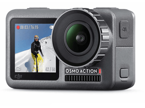 Cámara deportiva - DJI Osmo Action, Sensor CMOS, 12 MP, Vídeo 4K, ISO 100-3200, Wi-Fi, Negro