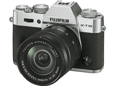 Cámara evil - Fujifilm X-T10 Plata + XC 16-50 mm, WiFi