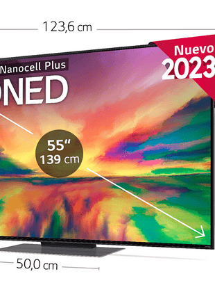 TV QNED 55" - LG 55QNED826RE, UHD 4K, Inteligente α7  4K Gen6, Smart TV, DVB-T2 (H.265), Grafito