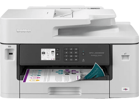Impresora multifunción - Brother MFC-J5340DW, Color, Para A4/A3, 25/16 ppm, WiFi, Blanco y Negro