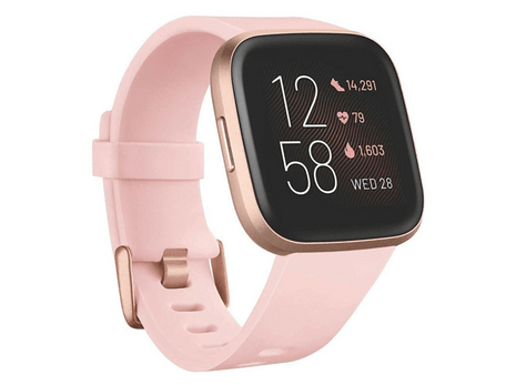 Reloj deportivo - Fitbit Versa 2, Oro rosa, GPS, Sumergible, 15 modos de ejercicio, Análisis del sueño