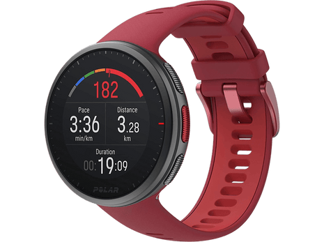 Reloj deportivo - Polar Vantage V2, Rojo, De 145 a 215 mm, 1.2", Silicona, Bluetooth LE, 346 mAh, GPS
