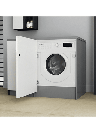 Lavadora secadora - Whirlpool BI WDWG 751482 EU N, 7 kg/5kg, 1400 rpm, 6th Sense, 14 programas, Blanco