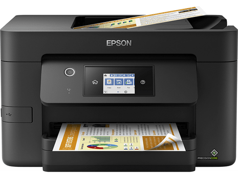 Impresora - Epson WorkForce Pro WF-3825DWF, Inyección de tinta, 4800 x 2400 DPI, 21 ppm, A4, Wifi, Negro