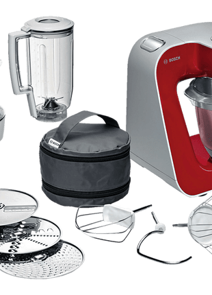 Kitchen robot - Bosch MUM58720, 1000W power, multiple accessories, red