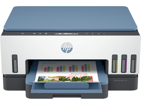Impresora multifunción - HP Smart Tank 7006, Color/Mono, 9 ppm, incluye tinta para 3 años, Wi-Fi, Azul