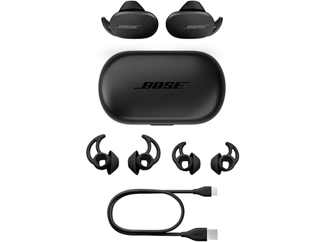 Auriculares inalámbricos - Bose QuiteComfort, 6h, Resistencia IPX4, Control táctil, Bluetooth, Negro