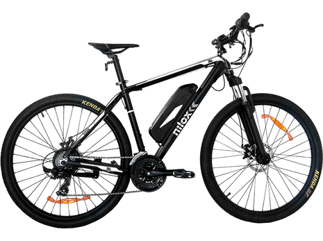 Bicicleta eléctrica - Nilox X6, 25km/h, 250W, Autonomía 80km, 21 Vel. Shimano, Negro