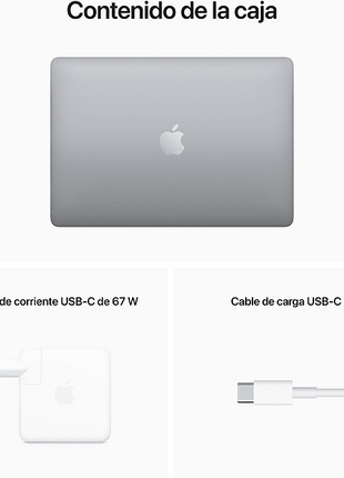 Apple MacBook Pro (2022), 13,3" Pantalla Retina, Chip M2 de Apple, 8 GB, 256 GB, macOS Monterey, Cámara FaceTime HD a 720p, Gris espacial