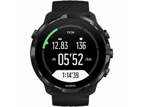 Sports watch - Suunto 7 Black, 48h, More than 70 sports modes, Offline maps, Submersible, Google