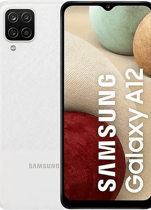 Móvil - Samsung Galaxy A12 (2021), Blanco, 128 GB, 4GB RAM, 6.5" HD+, Exynos 850, 5000 mAh, Android