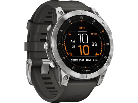 Sports watch - Garmin Epix™ (Gen 2), Silver, 125-208 mm, 1.3", 16 days, Heart rate, VO2 Max, WiFi
