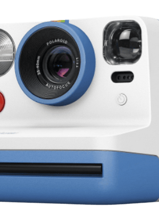 Cámara instantánea - Polaroid Now, Disparador automático, Flash, Carga USB, Cronómetro 9s, Azul