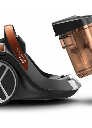 Bagless vacuum cleaner - Rowenta Silence Force Cyclonic, 550 W, 2.5 l, Radius 8.8 m, Orange and black