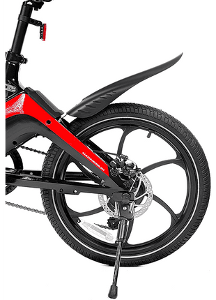Bicicleta eléctrica - Ducati MG-20, 20 " x 2.125", 250 W, 6 velocidades, 25 km/h, 70 km, Display LCD, Rojo