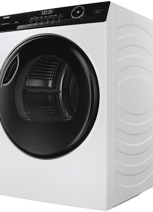 Secadora - Haier I-Pro Series 5 HD90-A2959S, Bomba de calor, 9kg, WIFI, Vapor, Tambor XL con LED, Blanco