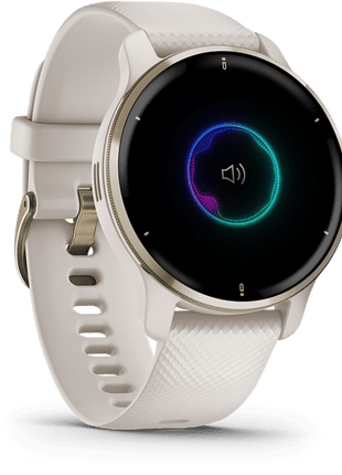Reloj deportivo - Garmin Venu 2 Plus, Correa 125-190 mm, Pantalla 1.3 ", Bluetooth, Garmin Connect ™, Oro