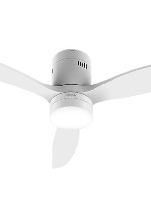 Ventilador de techo - Cecotec EnergySilence Aero 5600 White Aqua Connected, 40 W, 6, Winter-Summer, Temporizador, Mando a distancia, Wi-Fi, LED, White