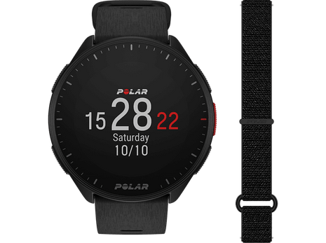 Sports watch - Polar Pacer, 1.2", 265 mAh, 35h autonomy, Bluetooth, GPS, Heart rate, Touch, Black